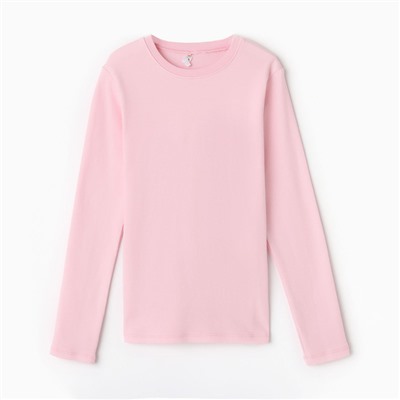 Лонгслив детский, цвет розовый, рост 158 см