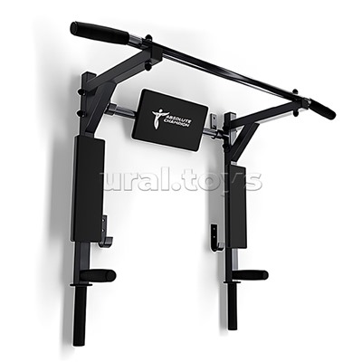 Турник-Брусья Атлант черный с черными ручками