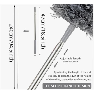 Щетка для уборки пыли пипидастр телескопический