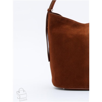 Сумка женская кожаная 1007M brown Polina&Eiterou