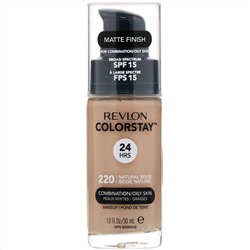 Revlon, Макияж для комбинированной и жирной кожи Colorstay, естественный бежевый оттенок 220, 30 мл
