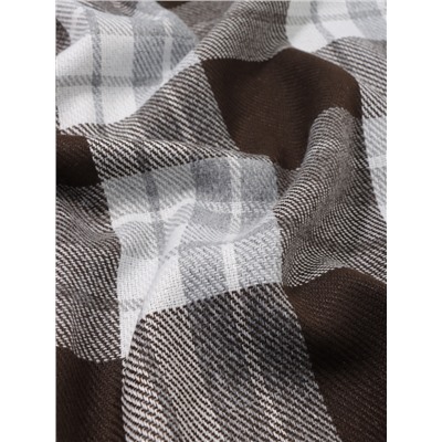 Плед «Элис» 150×200 см, белый/серый/коричневый