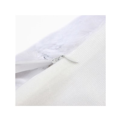 Наволочка декоративная новогодняя «Этель. Снежинка» 43×43 см, 100% п/э, серебро