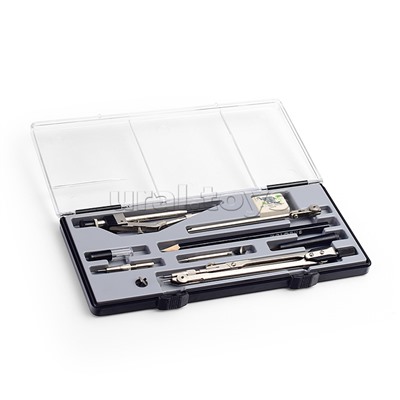 Набор чертежный из 11-и предметов, футляр