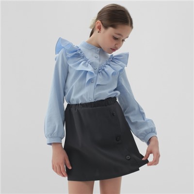 Юбка для девочки MINAKU цвет серый, рост 152 см