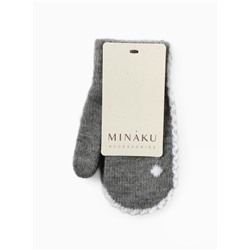 Варежки детские MINAKU, серые, 15 см