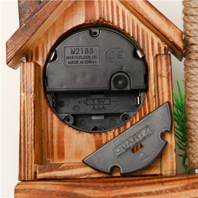 Настольная лампа с часами «Дом» Е14 15 Вт 19×18×35 см