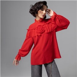 Блуза трендовая, Мелодия сердца (красная)