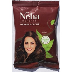 Neha Herbals Hair Colour Brown / Краска для Волос Коричневый (20г*10 пакетик) 200 г