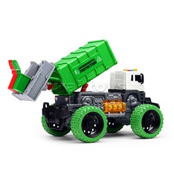 Машина "Мусоровоз Мега Сити" 1:16 (свет, звук) в коробке (зеленый)