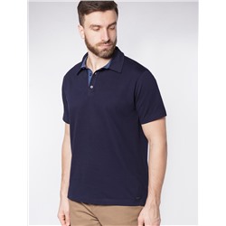 Поло из фактурного хлопка с эластаном
