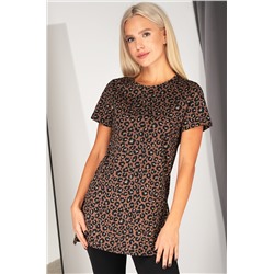 Женская удлиненная футболка с разрезами Happyfox