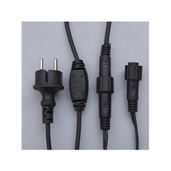 Гирлянда «Бахрома» 3×0.6 м, IP44, УМС, тёмная нить, 160 LED, свечение бело-синее, мигание, 220 В