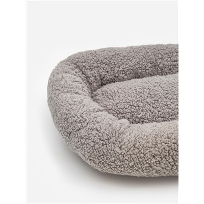 Лежанка для животных «Уют», мягкий мех, 45×35×11 см, серая