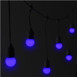 Лампа светодиодная Luazon Lighting, G45, Е27, 1.5 Вт, для белт-лайта, набор 20 штук, свечение синее