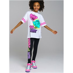 Комплект трикотажный для девочек: фуфайка (футболка), брюки (легинсы)