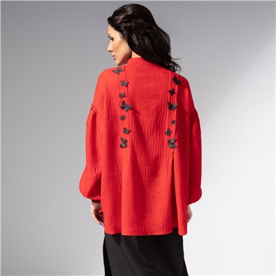 Рубашка нарядная, Нежный шум (красная)