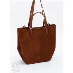 Сумка женская кожаная 2403YF brown Polina&Eiterou