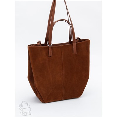 Сумка женская кожаная 2403YF brown Polina&Eiterou