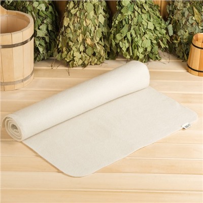 Коврик - лежак для бани и сауны «У королевы недостатков нет», 200×60 см, полиэфир, шерсть