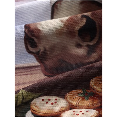 Набор кухонных полотенец «Доляна. Зимняя сказка»: 35×60 см-2 шт., 100% хлопок, рогожка, 160 г/м²