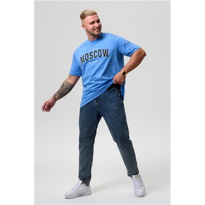 Футболка мужская 8503/1 (Голубой_москва)