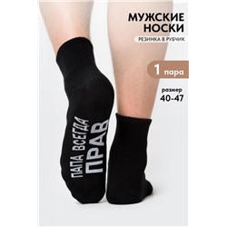 Носки мужские Папа прав (Черный)