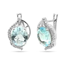 Серьги из серебра топаз, Маргарита