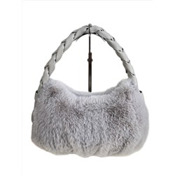 Женская сумка из искусственного меха, цвет серый