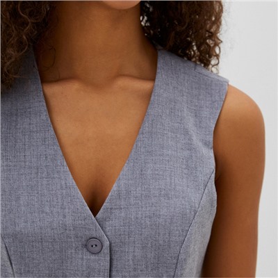 Жилет на пуговицах женский MIST, размер 50, серый