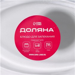 Форма для запекания Доляна «Лазанья», 700 мл, 20.5×13.6×4.5 см, жаропрочное стекло, прозрачная