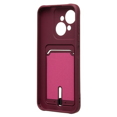 Чехол-накладка - SC304 с картхолдером для "Tecno Spark Go 1/Pop 9 4G" (bordo)