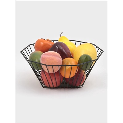 Корзинка - ваза для фруктов «Квадраты», 29×11.5 см, чёрная