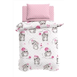 КПБ юниор поплин "Juno" (40х60) рис. 16635-1/13164-1 Милые зайки