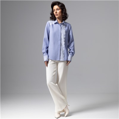 Блуза комбинированная с кружевом, Совершенство по умолчанию