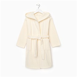 Халат махровый детский Этель Follow me, размер 32 (110-116 см), бежевый