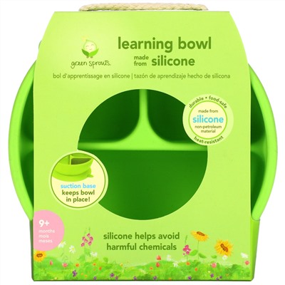 Green Sprouts, Learning Bowl, 9+ Months, Green, 1 Bowl