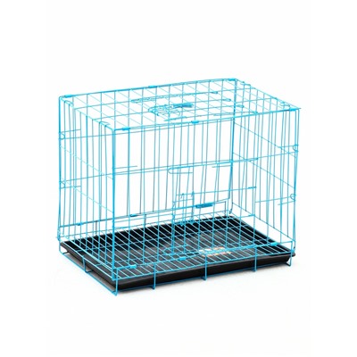 УЦЕНКА Клетка для собак 51×35×41 см, голубая