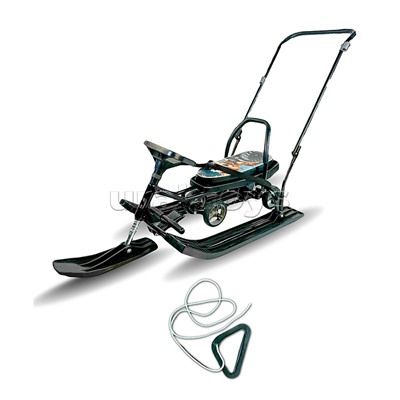 Игрушка Снегокат детский 109 "Wheel" c П-образным толкателем и колесной базой (Песик тракторист)