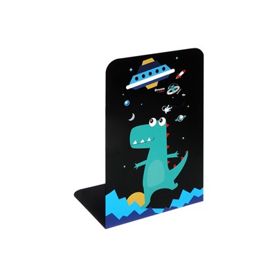 Держатель (ограничитель) подставка для книг, 2 штуки «Космос», черный