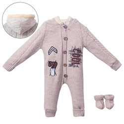 224034 Комбинезон+пинетки на махре