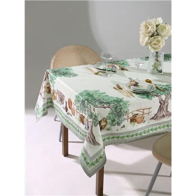 Набор кухонный «Этель» Olivia, скатерть 110×145±3 см, салфетки 40×40 см-4 шт., 100% хлопок