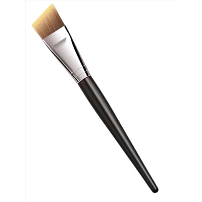 Kristaller Кисть макияжная для нанесения тона плоская скошенная, нейлон, черный, 17 см 27909