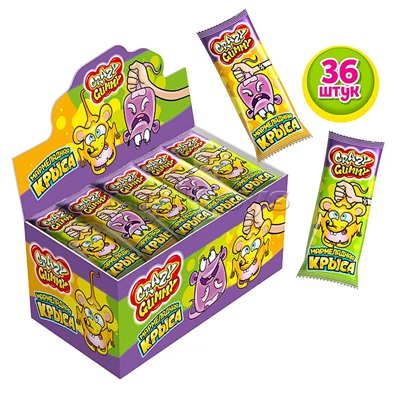 Мармелад "Crazy gummy. Мармеладная крыса" 15гр (36шт)