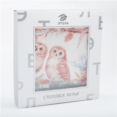 Скатерть новогодняя «Этель» Pink magic, d=220 см ±3 см с ГМВО, 100% хлопок, саржа 190 г/м²