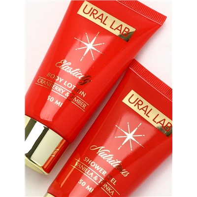 Новогодний подарочный набор косметики: гель для душа 2 шт., масло для душа, лосьон, URAL LAB