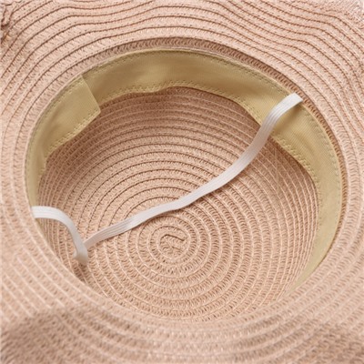 Шляпа для девочки с бантом MINAKU, размер 52, розовая