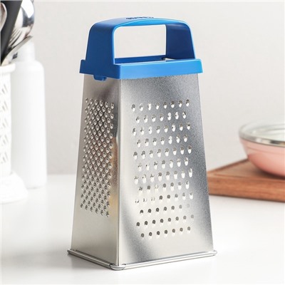 Тёрка КВАРЦ «Универсал», 4 грани, 11×8.5×22 см, металл, МИКС