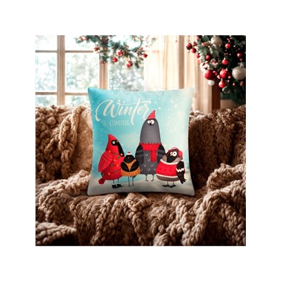 Наволочка декоративная новогодняя «Этель. Winter», 40×40 см, велюр