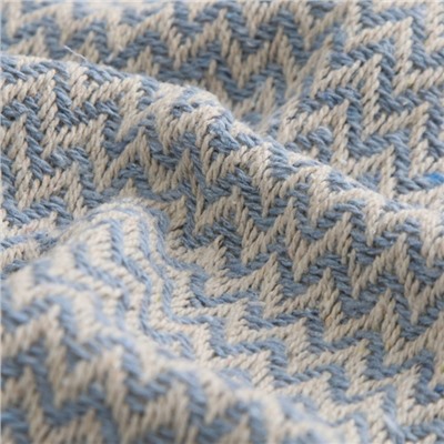 Плед SL Home Wave 125*150 см, цв.голубой, 100% хлопок